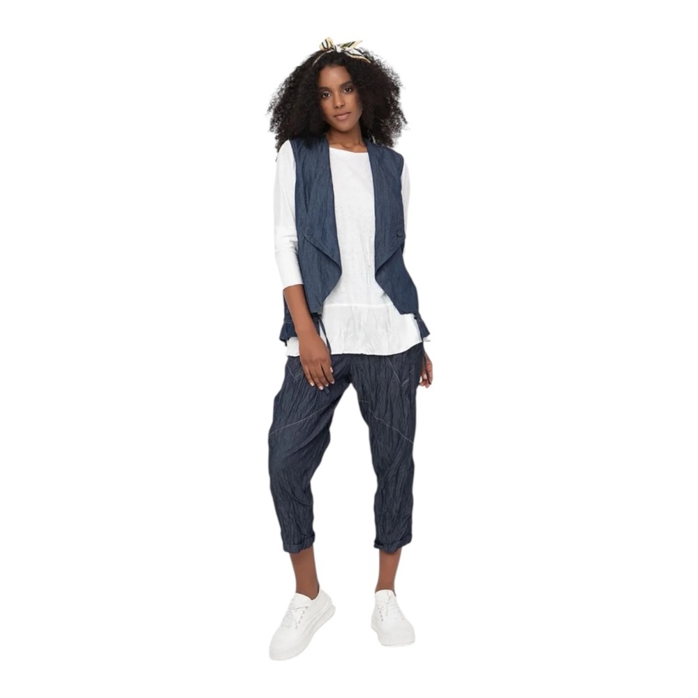 Ozai N Ku Flux Denim Vest Size 2XL Blue